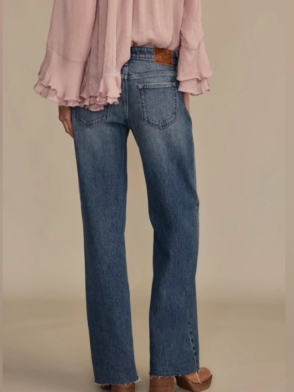 Lucky Baggy Wide-Leg Heart-Print Jeans - Picture 4 of 10
